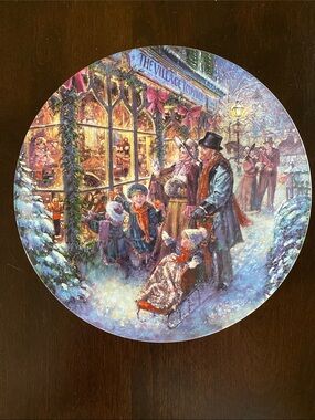 "Window Shopping" by Stewart Sherwood Holiday Decorative Plate